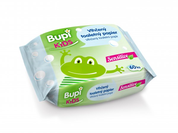Vlhčený toaletný papier Sensitive Bupi KIDS 60ks